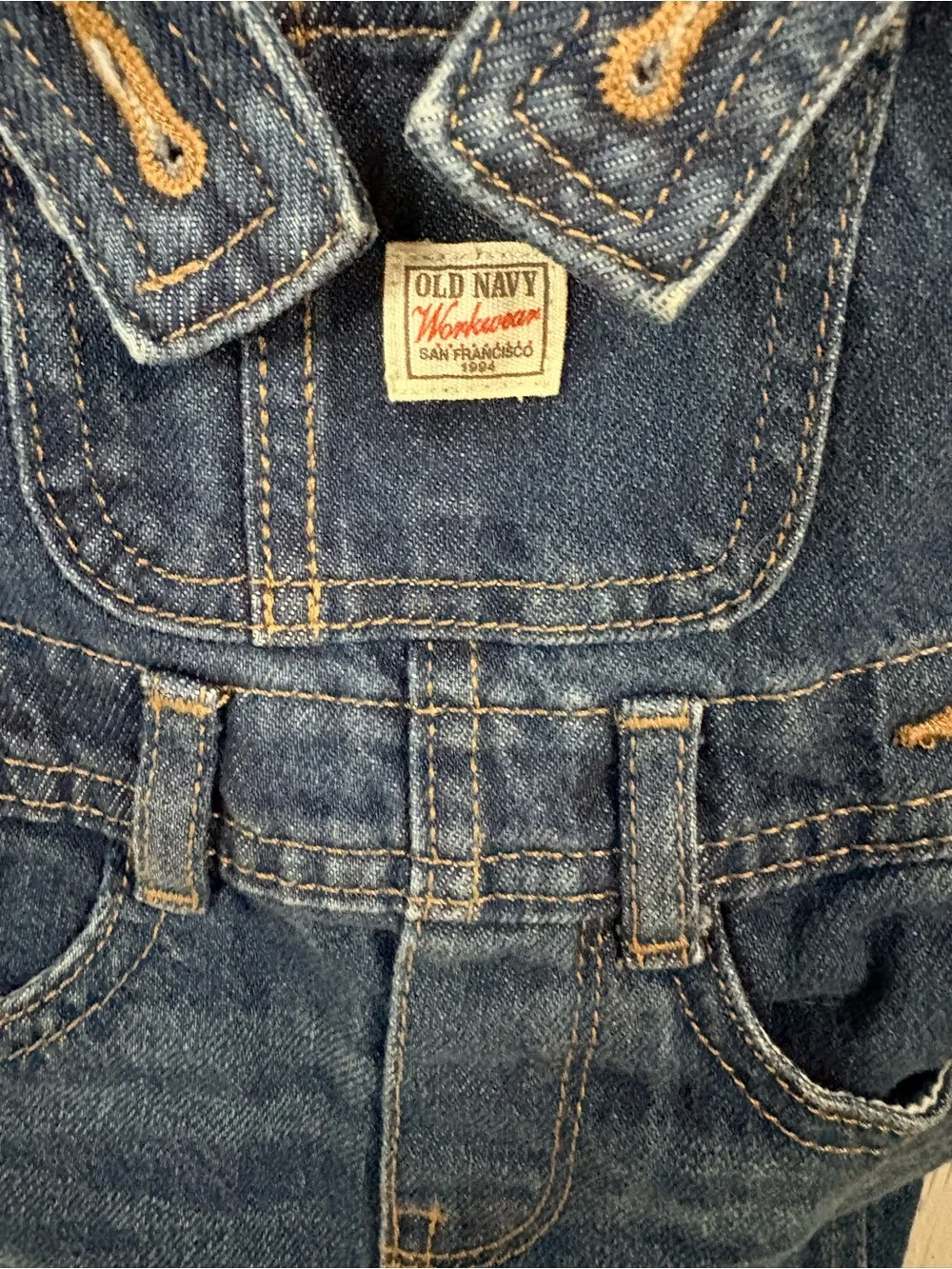 Old Navy Baby Overalls Denim Shortalls - Classic Blue
